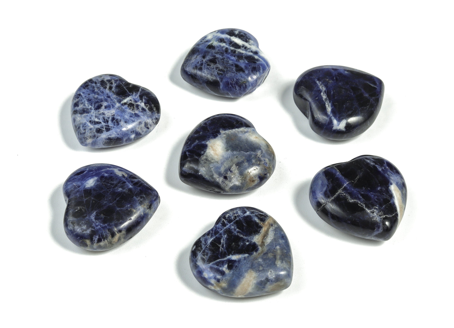 Sodalite Heart Gemstone - 30mm - HE1178