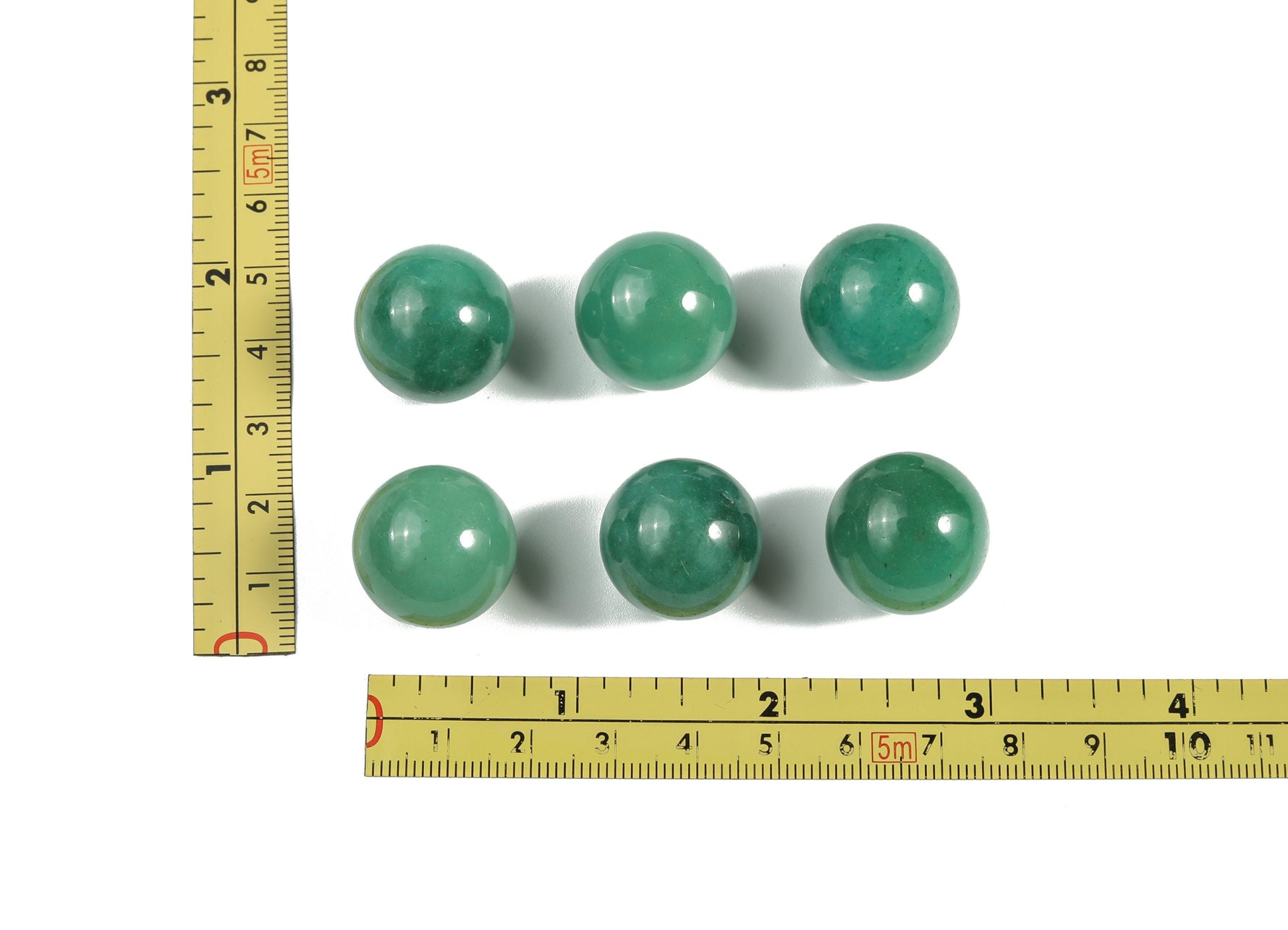 20mm Aventurine gemstone sphere, crystal ball with vibrant green color, natural polished stone from GemstoneGO.
