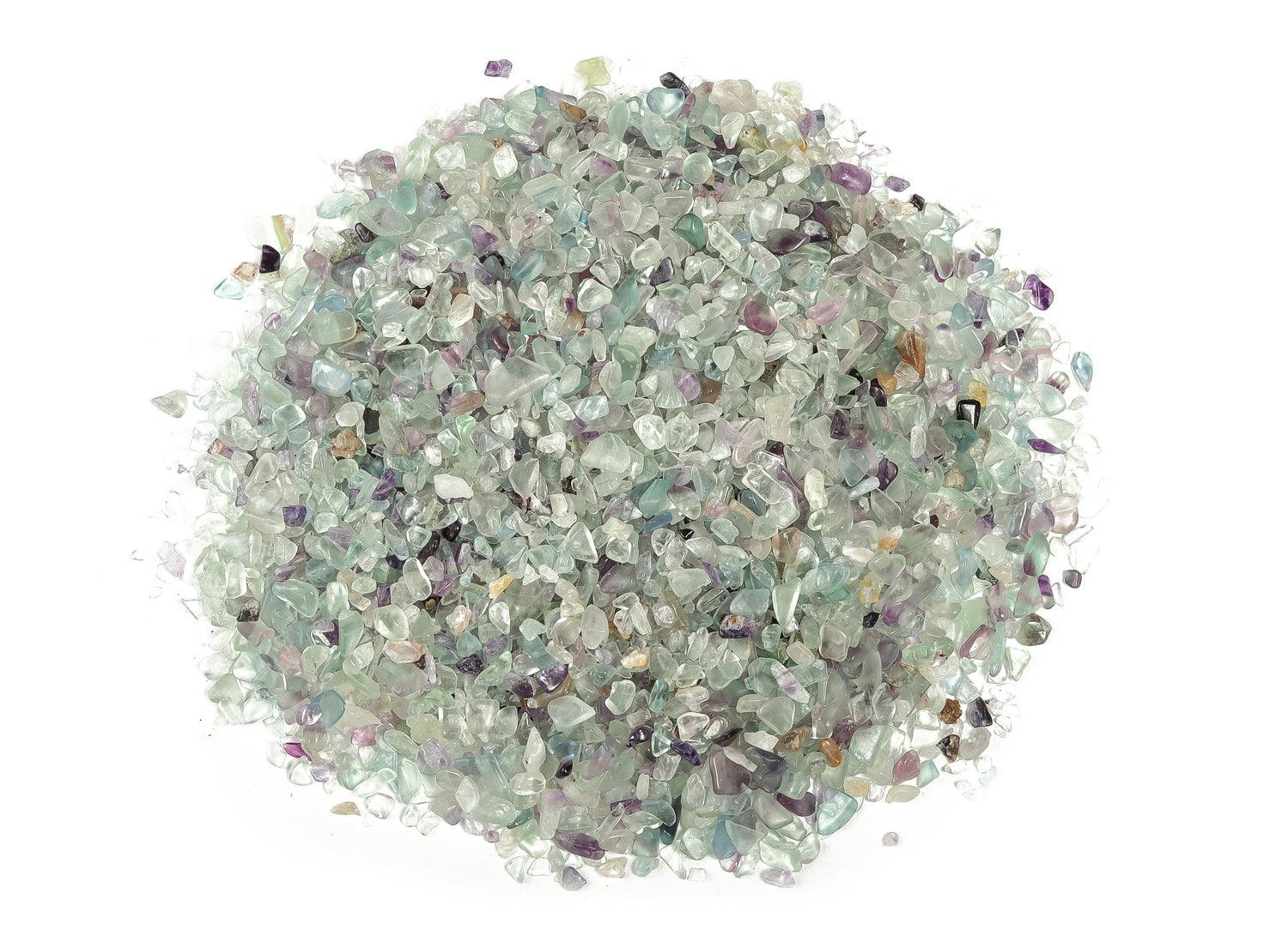Paillettes de fluorite ?€? Paillettes de cristal de fluorite - Paillettes de fluorite violettes et transparentes - Petites paillettes de fluorite naturelle - 2-6 mm - CP1015