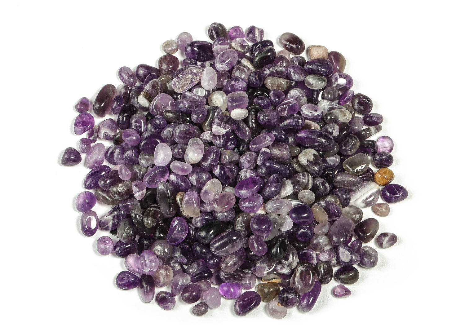 Amethyst Crystal Chips - Semi Tumbled Stone - Bulk - 7-12mm - CP1026