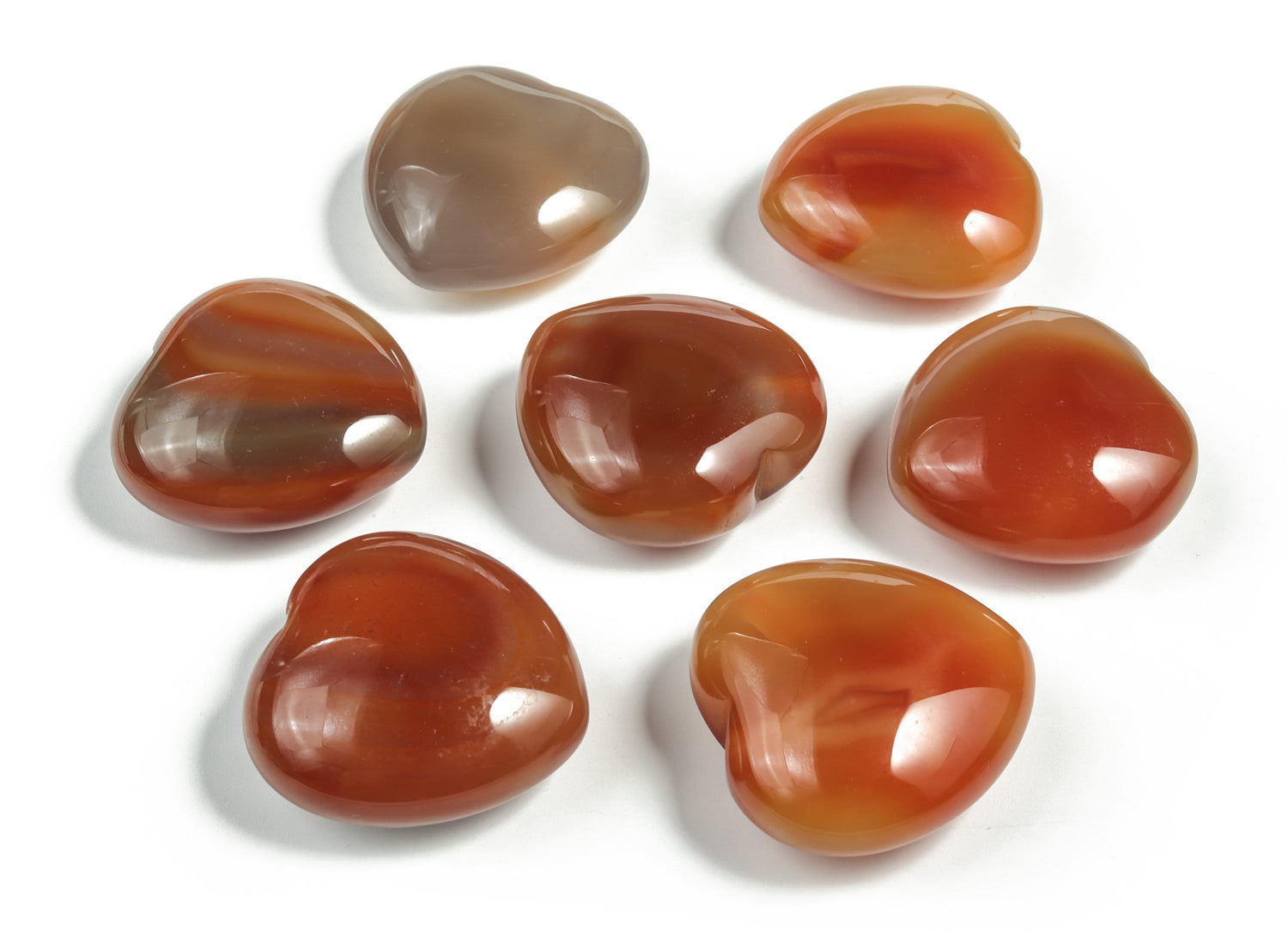 Carnelian Heart Gemstone - 40mm - HE1222