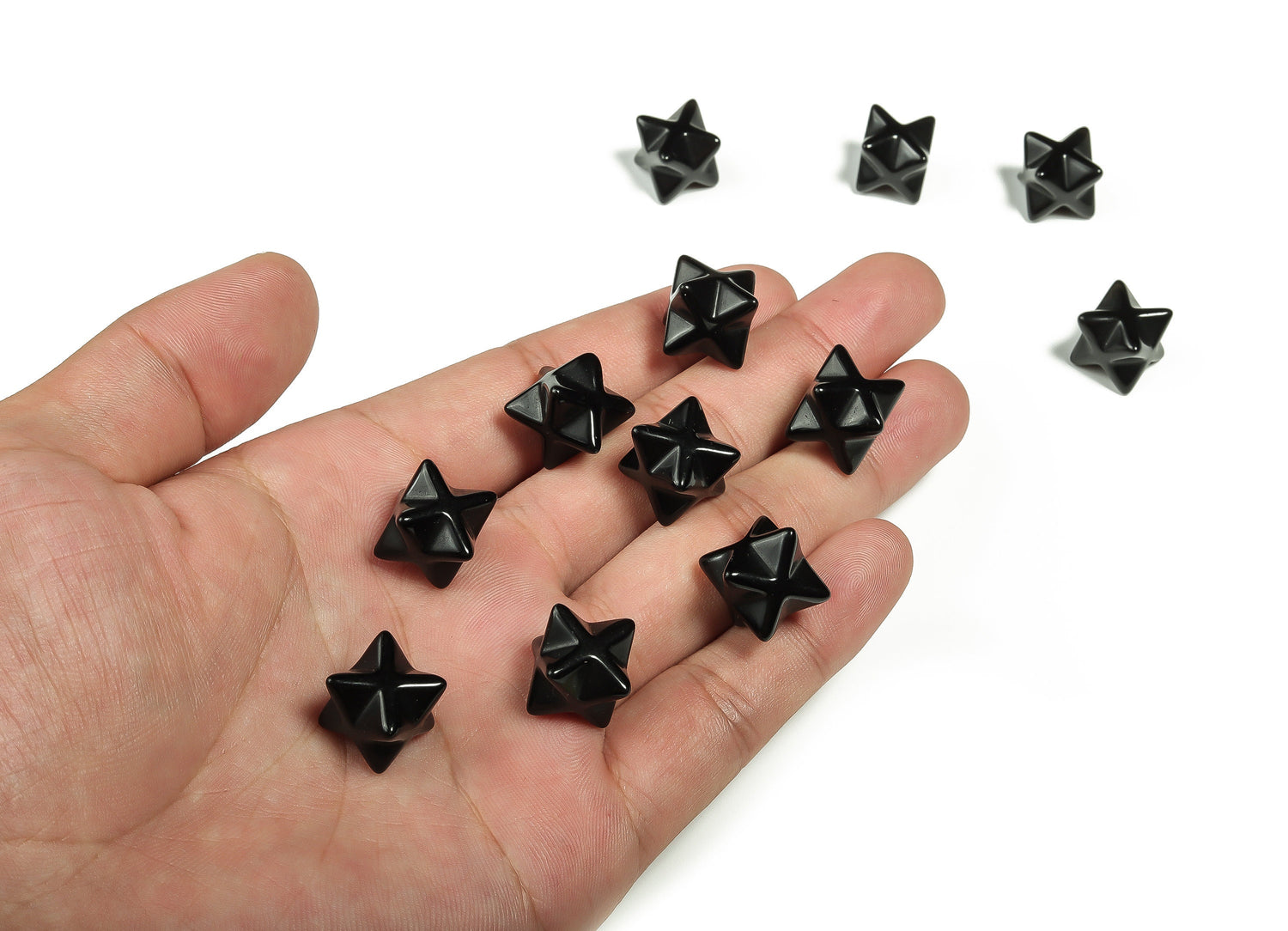 Cristal Merkaba de Obsidiana - Sanación Reiki - 13mm - ME1010