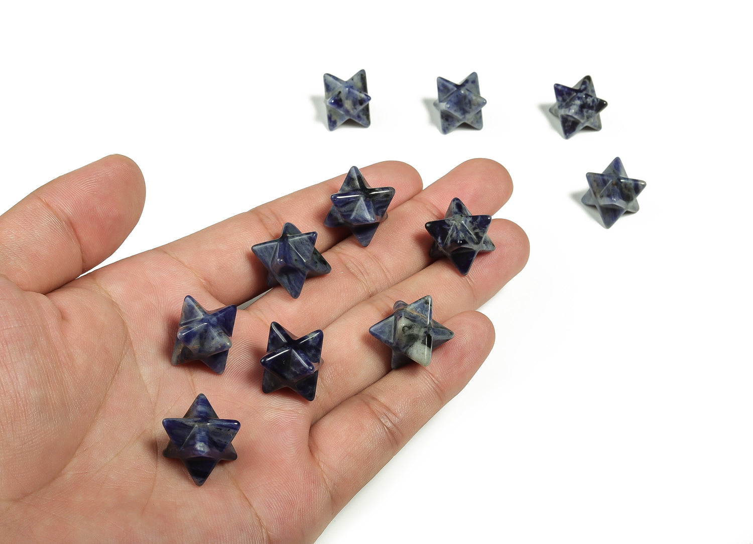 Sodalite Merkaba Star Crystal - Reiki Healing - 13mm - ME1011
