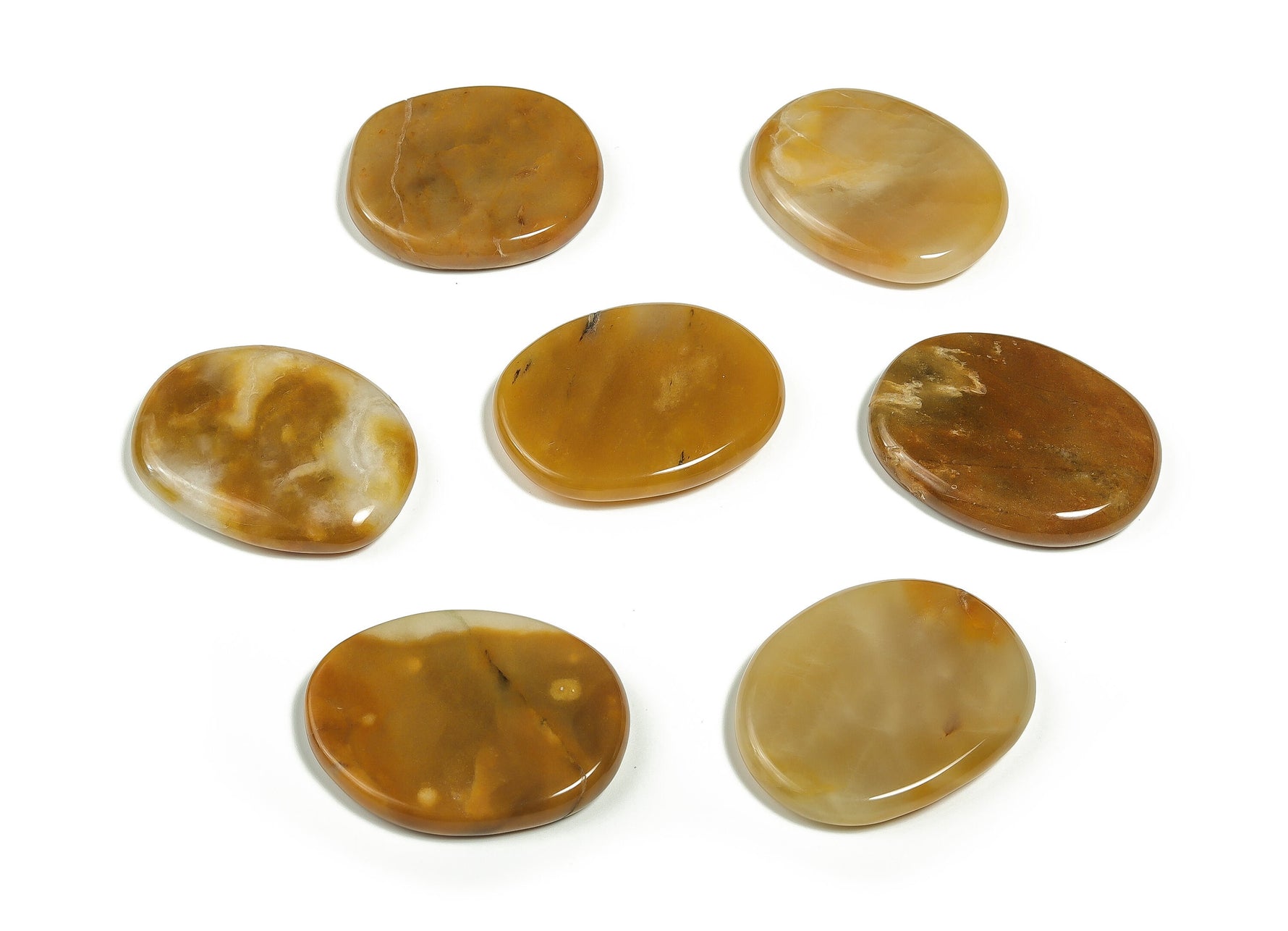 Orange Aventurine flat gemstone slab with natural patterns and vibrant orange color, showcasing polished surface and crystal texture from GemstoneGO.