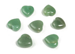 A 25mm aventurine heart-shaped gemstone from GemstoneGO, showcasing its smooth green surface and polished finish.