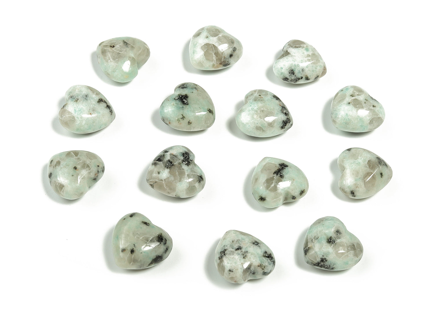 Jaspe Kiwi Corazón Gema - 15x15x9mm - HE1008
