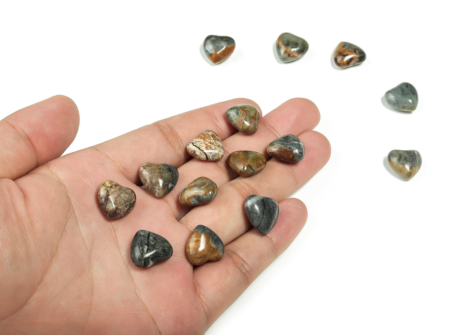 Gema de Pietersita con Forma de Corazón - Corazón Abombado - 15x15x9mm - HE1012