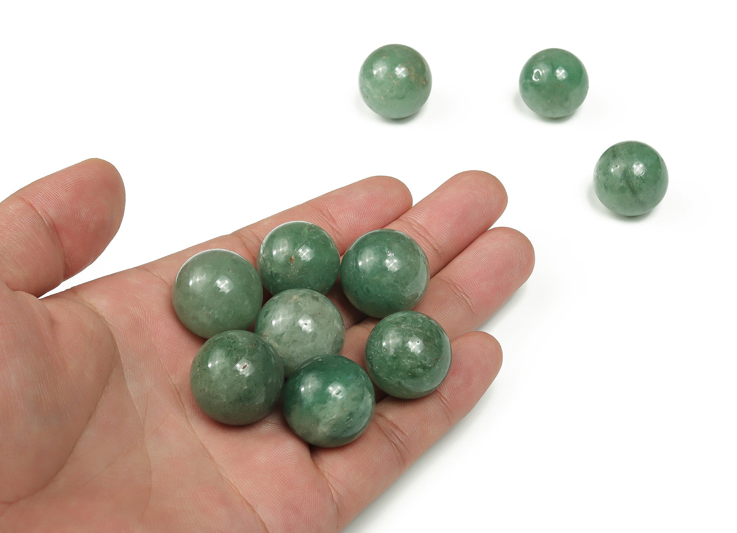 Green Strawberry Quartz Sphere Gemstone - Crystal Ball - 20mm - SP1112