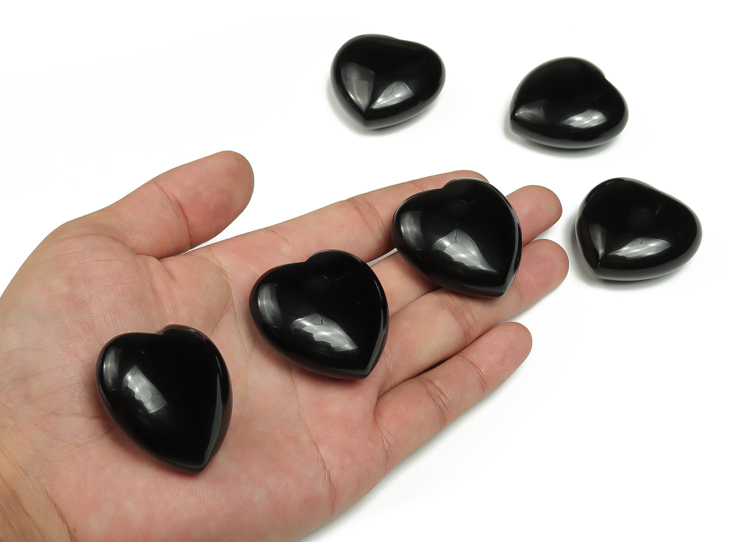 Piedra preciosa Corazón de Obsidiana - 40mm - HE1241