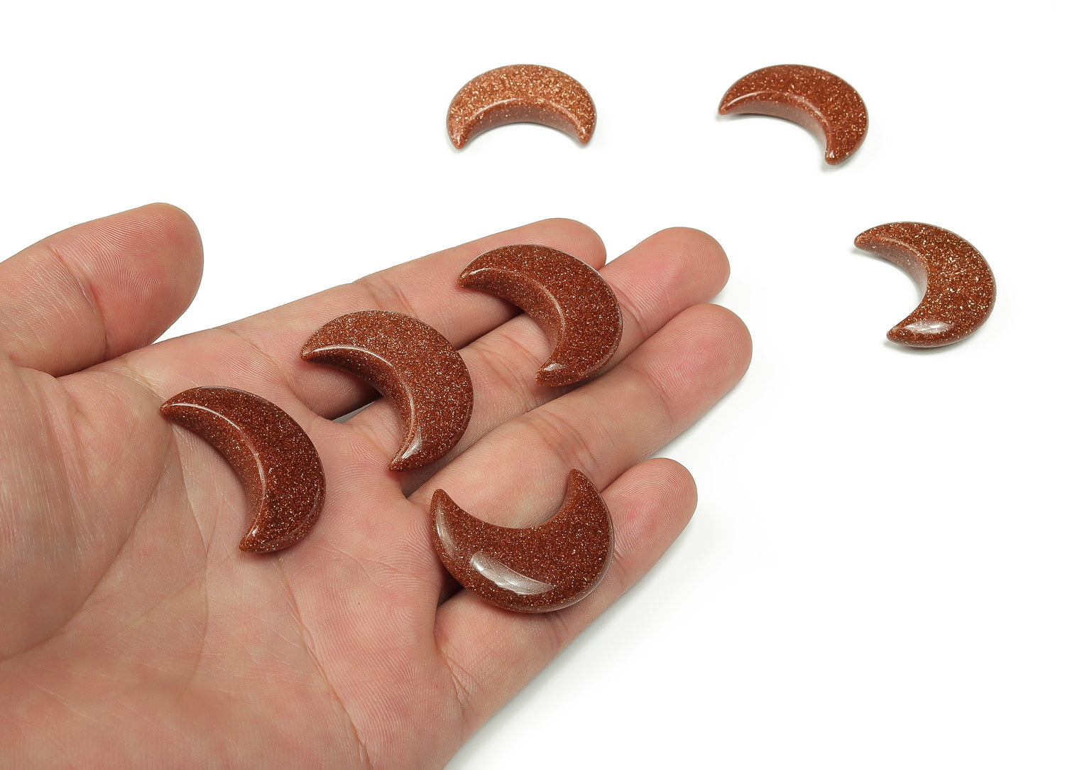 Goldstone Gemstone Moon - 30mm - MO1033
