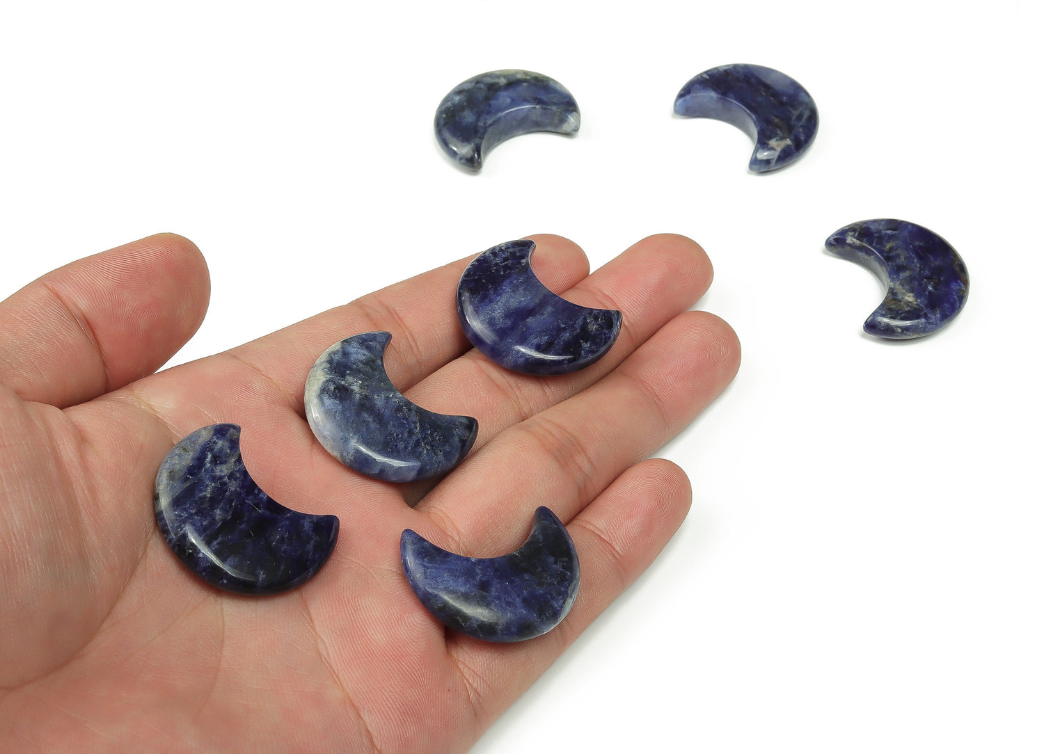 Sodalite Gemstone Moon - 30mm - MO1035