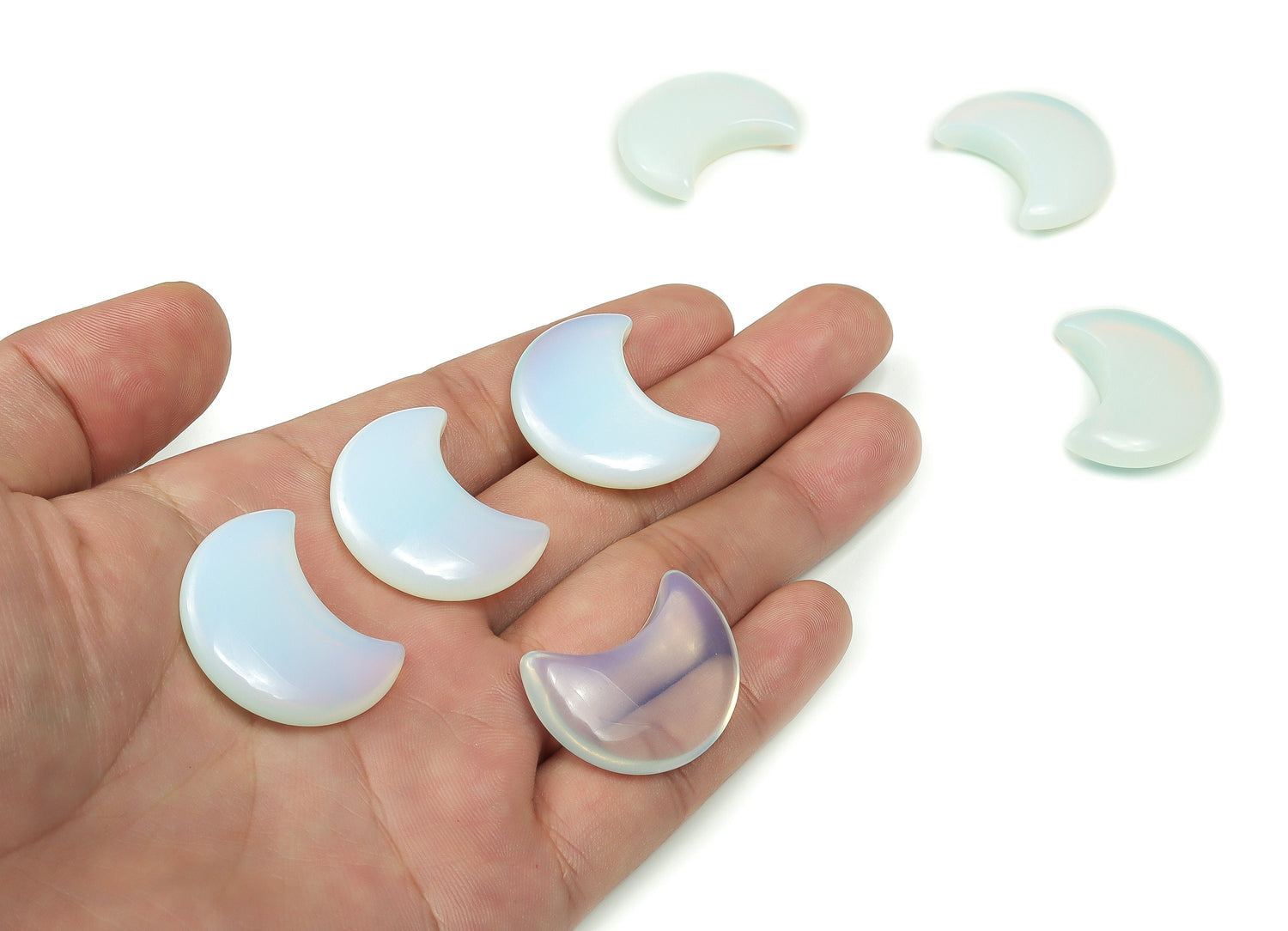 Opalite Gemstone Moon - 30mm - MO1039