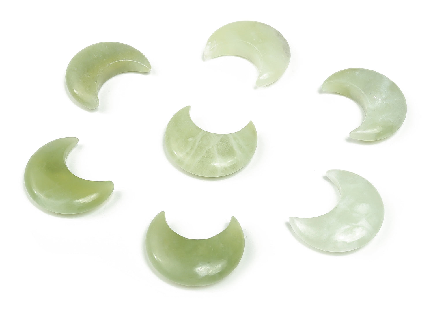 New Jade Gemstone Moon - 30mm - MO1041