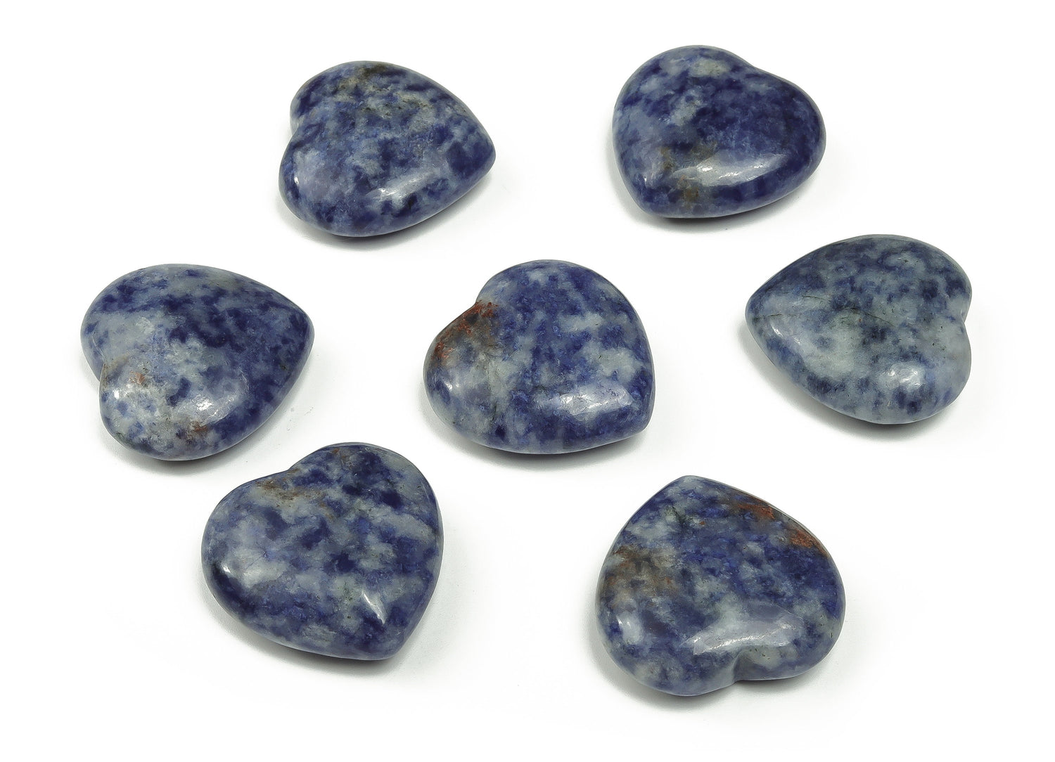 Blue Spot Jasper Heart Gemstone - 30mm - HE1186