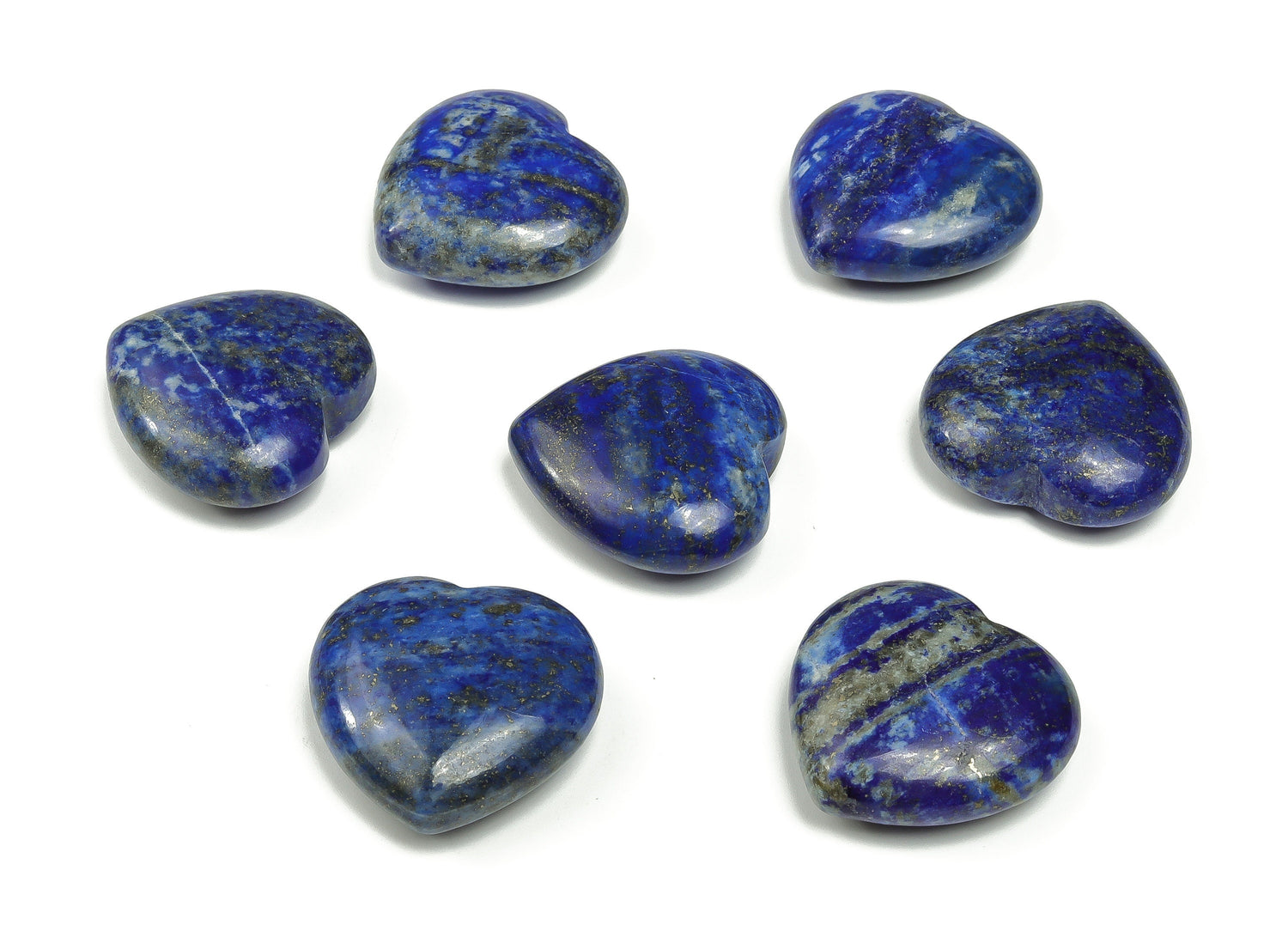 Pierre précieuse en lapis-lazuli en forme de cœur - Pierres de guérison - Cœur sculpté - Pierres naturelles - 3 cm - HE1184
