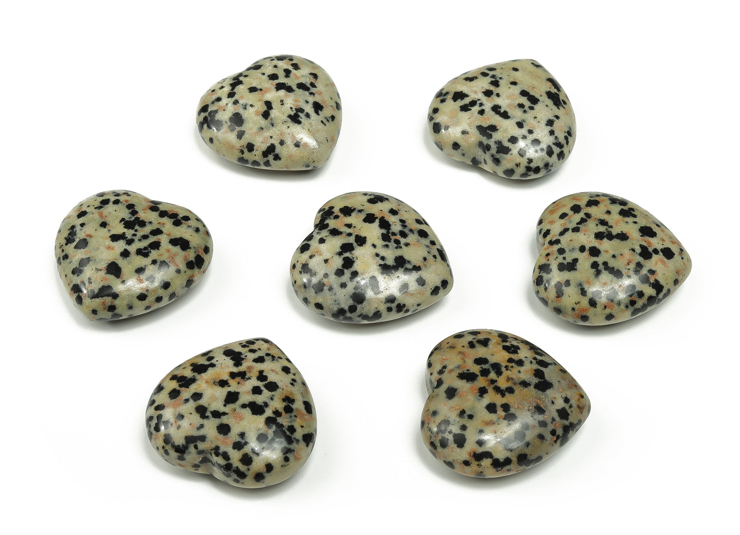 Dalmatian Jasper Heart Gemstone - 30mm - HE1185