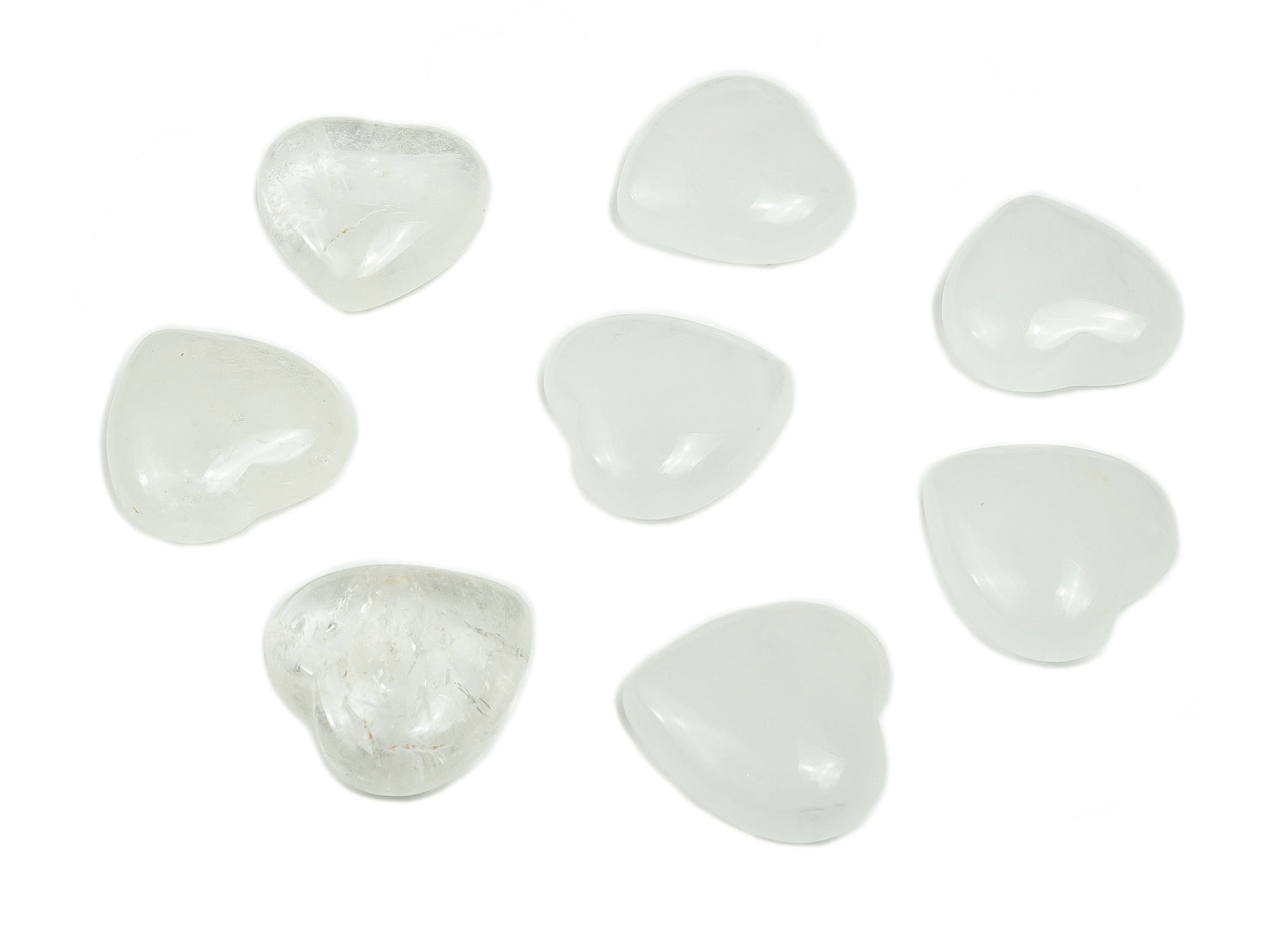 Clear Quartz Heart Gemstone - 25mm - HE1126
