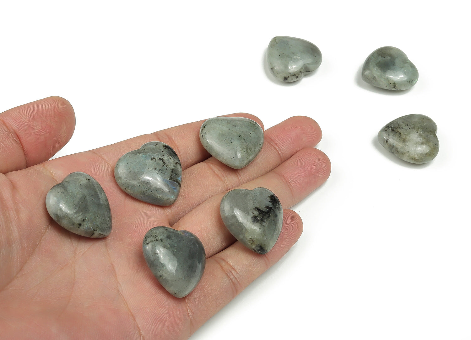 Labradorite Heart Gemstone - 25mm - HE1130