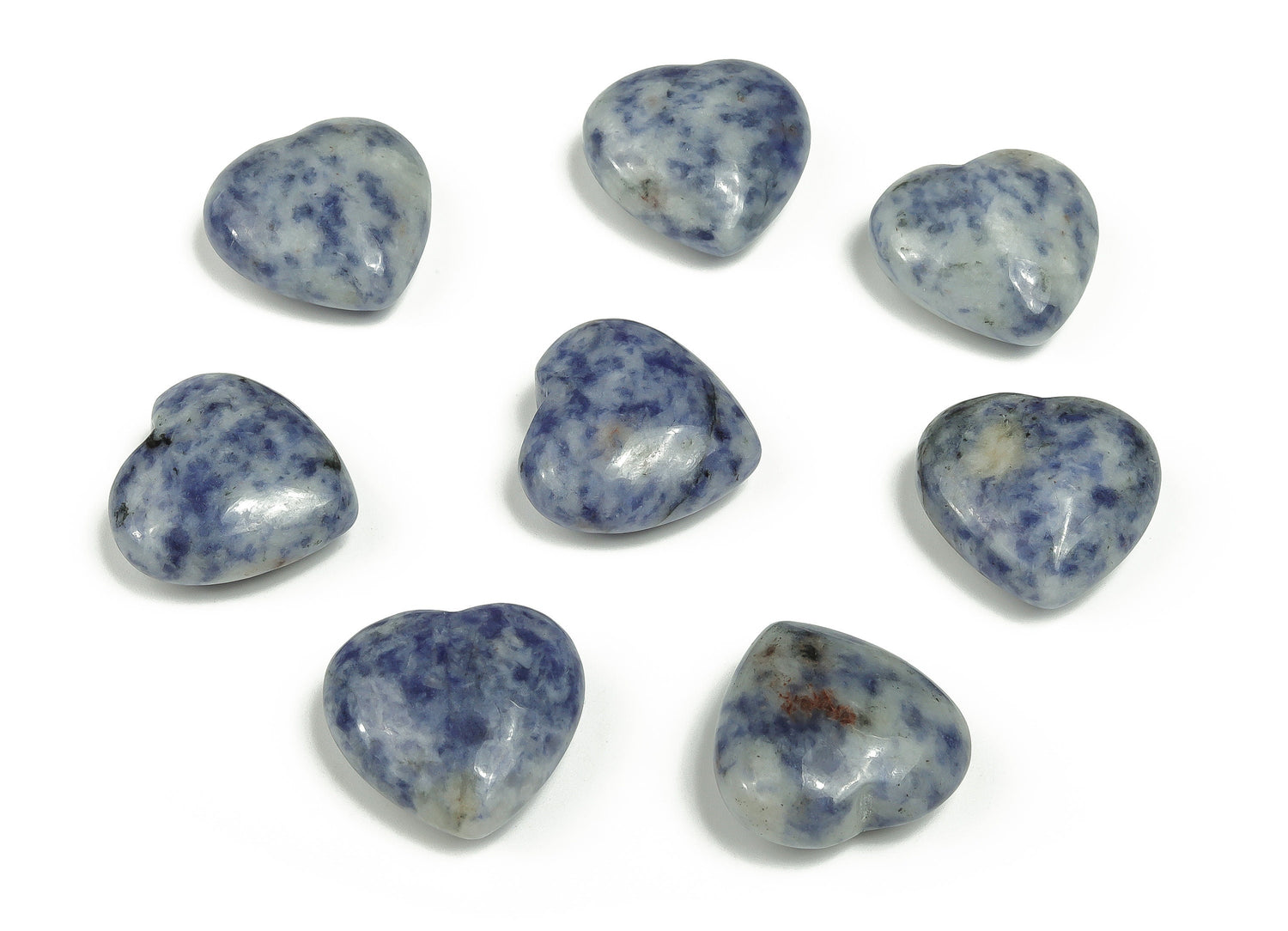 Blue Spot Jasper Heart Gemstone - 25mm - HE1116