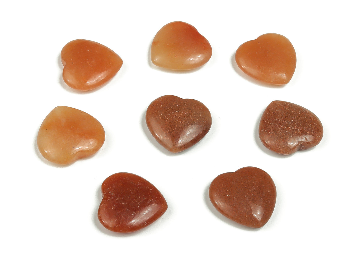 Orange Aventurine Heart Gemstone - 20x20x6mm - HE1056