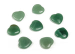 Aventurine heart-shaped gemstone pendant, 20x20x6mm, with vibrant green color and smooth polished surface, from GemstoneGO.