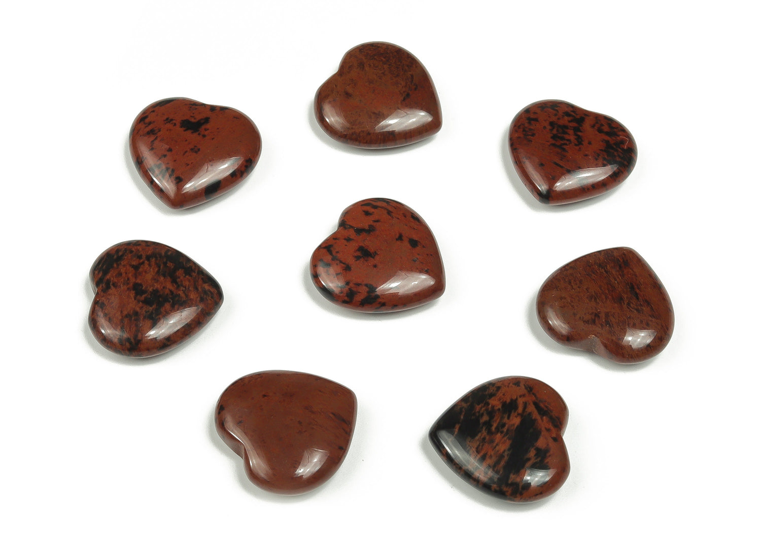 Mahogany Obsidian Heart Gemstone - 20x20x6mm - HE1069