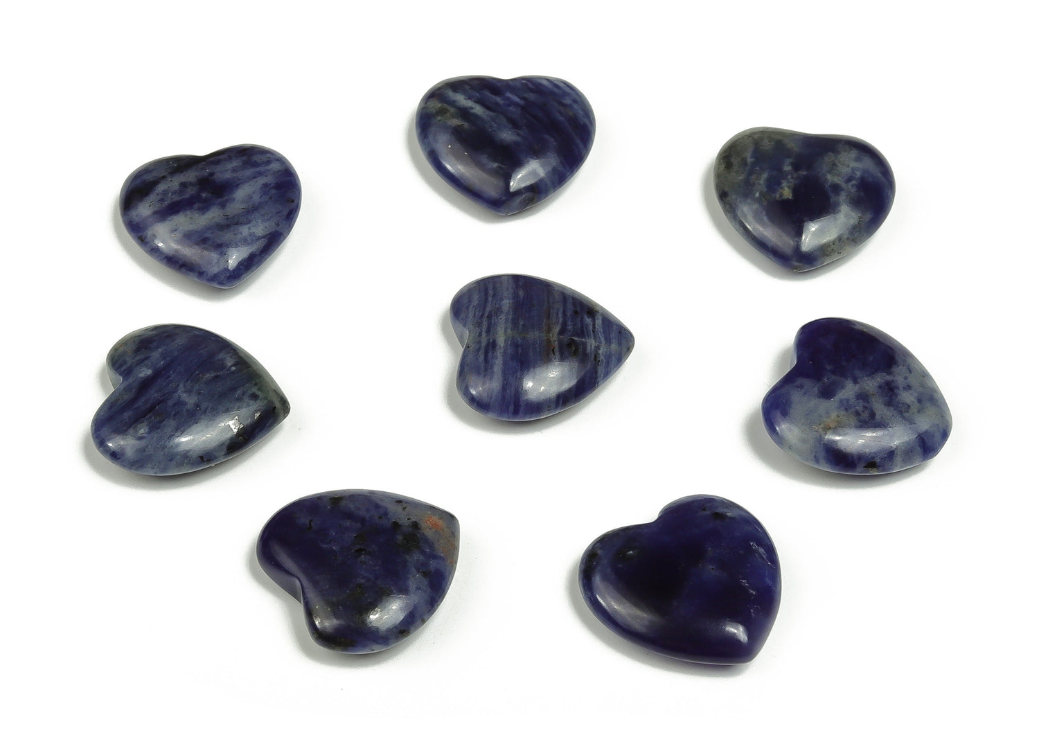 Sodalite Heart Gemstone - 20x20x6mm - HE1071