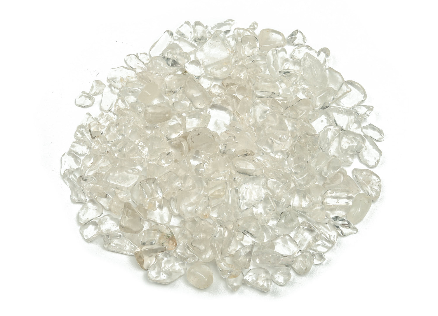 Clear Quartz Crystal Chips - Semi Tumbled Stone - Bulk - 7-12mm - CP1062