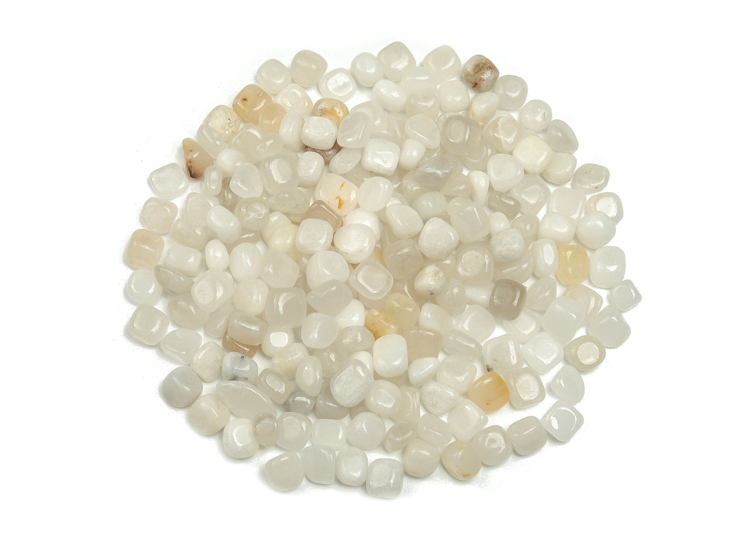 Fragmentos de cristal de jade blanco - Piedra semipulida - A granel - 7-12mm - CP1065