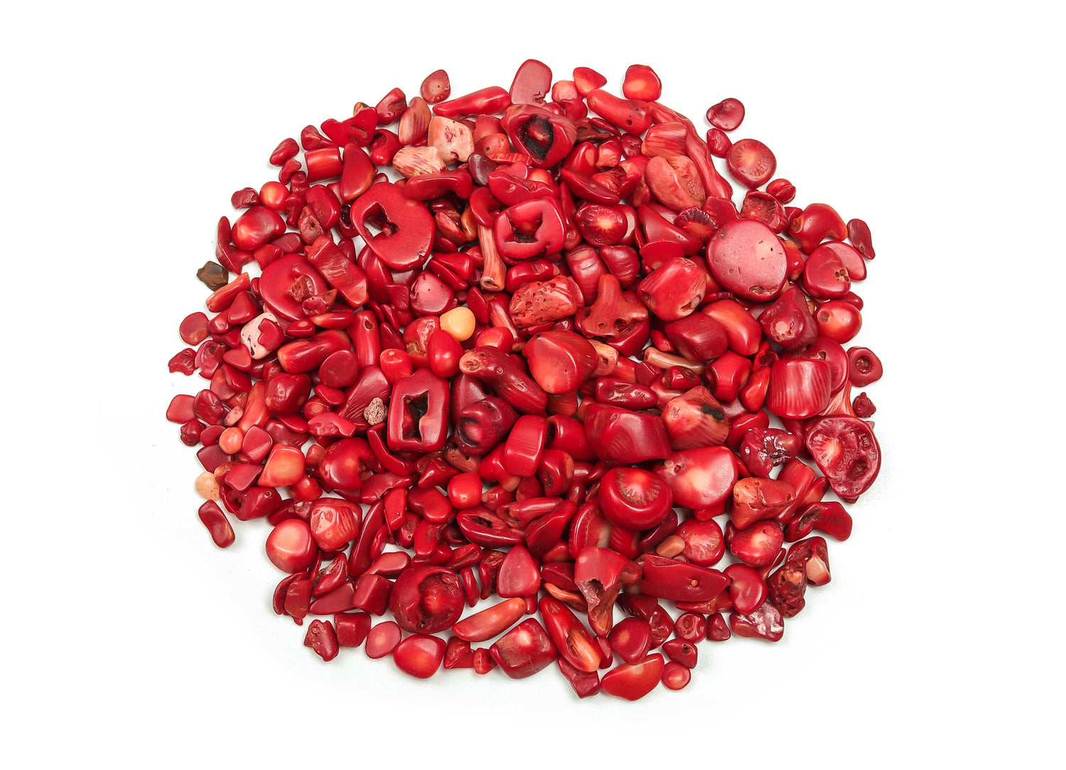 Chips de Cristal de Coral Rojo - Piedra Semipulida - A Granel - 7-12mm - CP1092