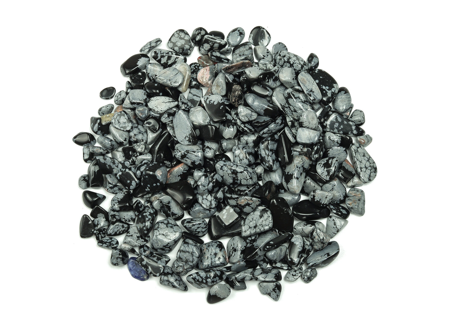 Éclats d'obsidienne flocon de neige - Éclats de cristal ?€? Petits éclats d'obsidienne flocon de neige - 7-15 mm - CP1108
