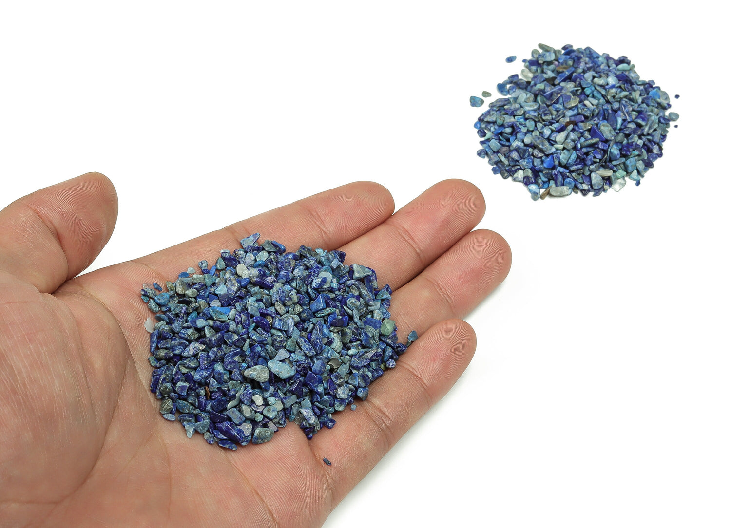 Éclats de lapis-lazuli ?€? Éclats de lapis-lazuli non percés ?€? Lapis-lazuli naturel en vrac ?€? Décoration intérieure 2-6 mm - CP1010