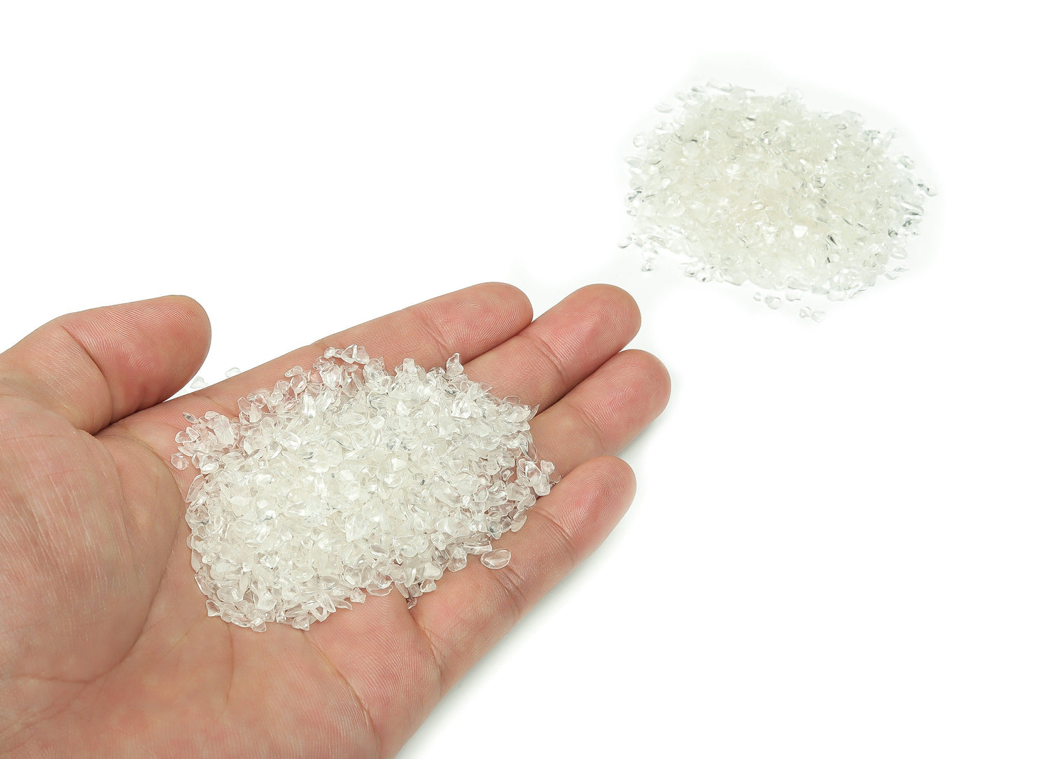 Clear Quartz Crystal Chips - Semi Tumbled Stone - Bulk - 2-6mm - CP1013