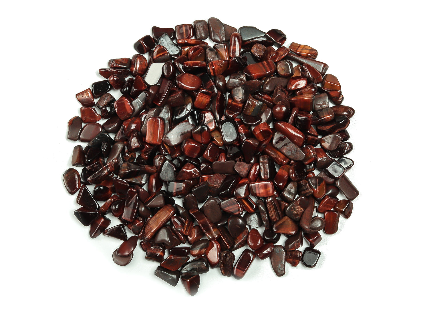 Chips de cristal de ojo de tigre rojo - Piedra semipulida - A granel - 5-7 mm - CP1139