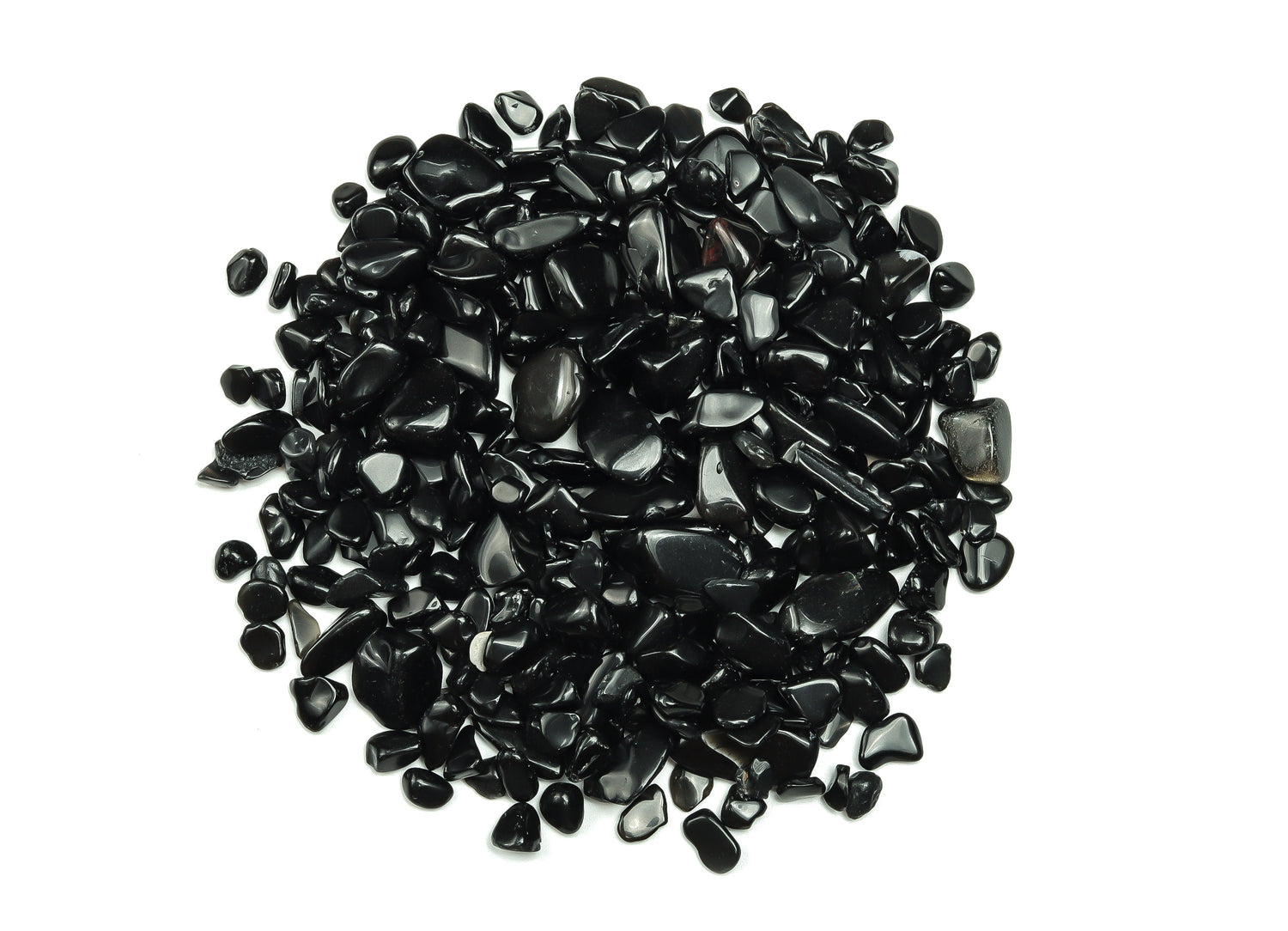 Chips de Cristal de Obsidiana - Piedra Semipulida - A Granel - 7-12mm - CP1147