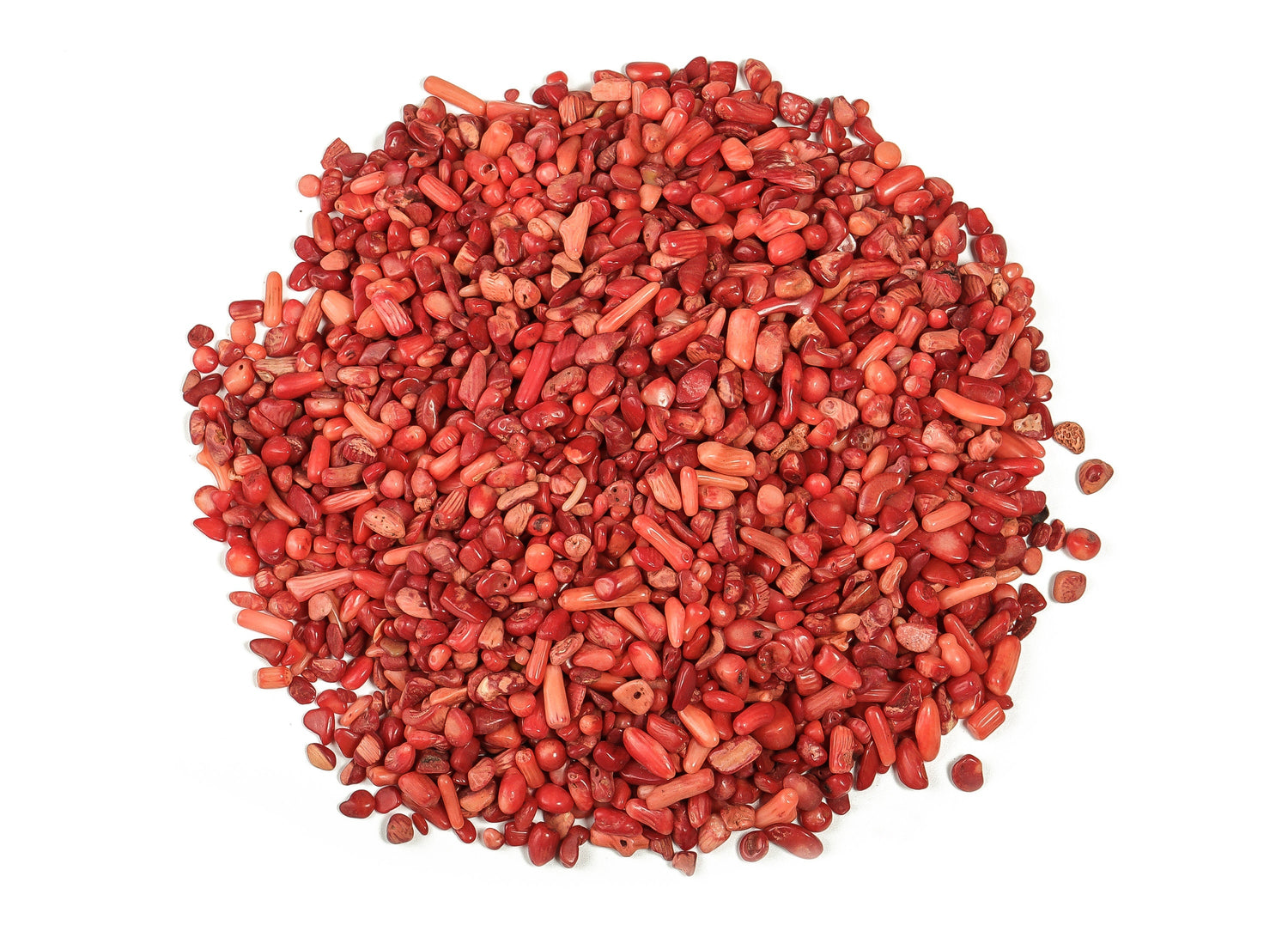 Trozos de Coral Rojo - Piedra Semipulida - A Granel - 2-6mm - CP1016