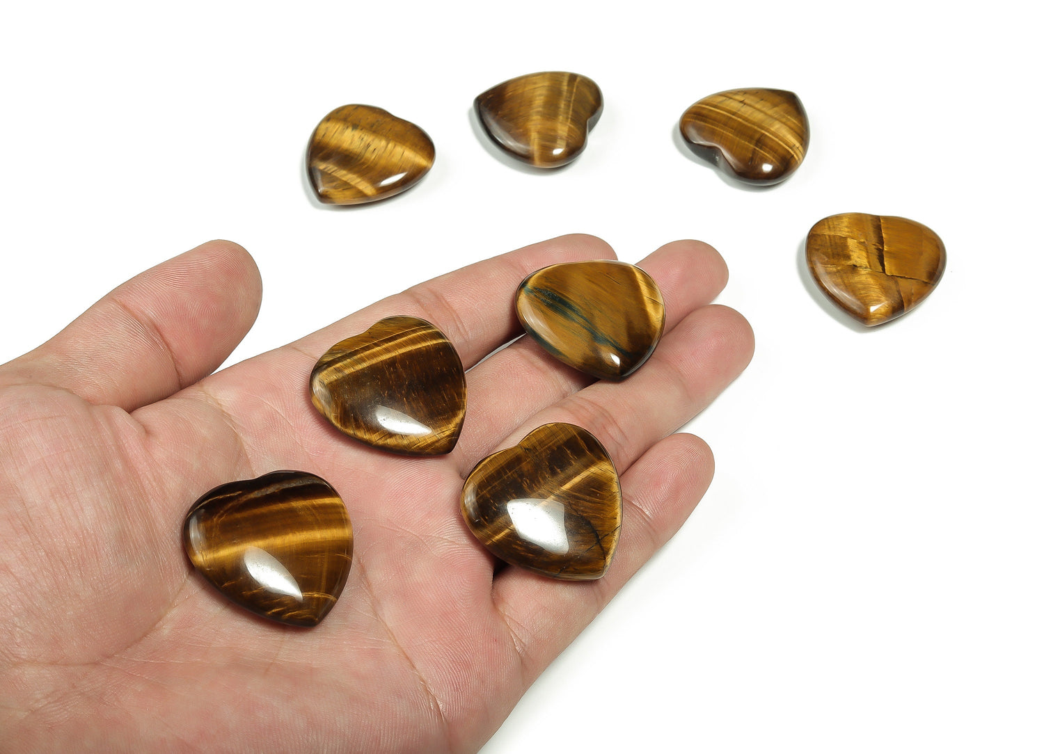 Tiger Eye Heart Gemstone - 30mm - HE1181