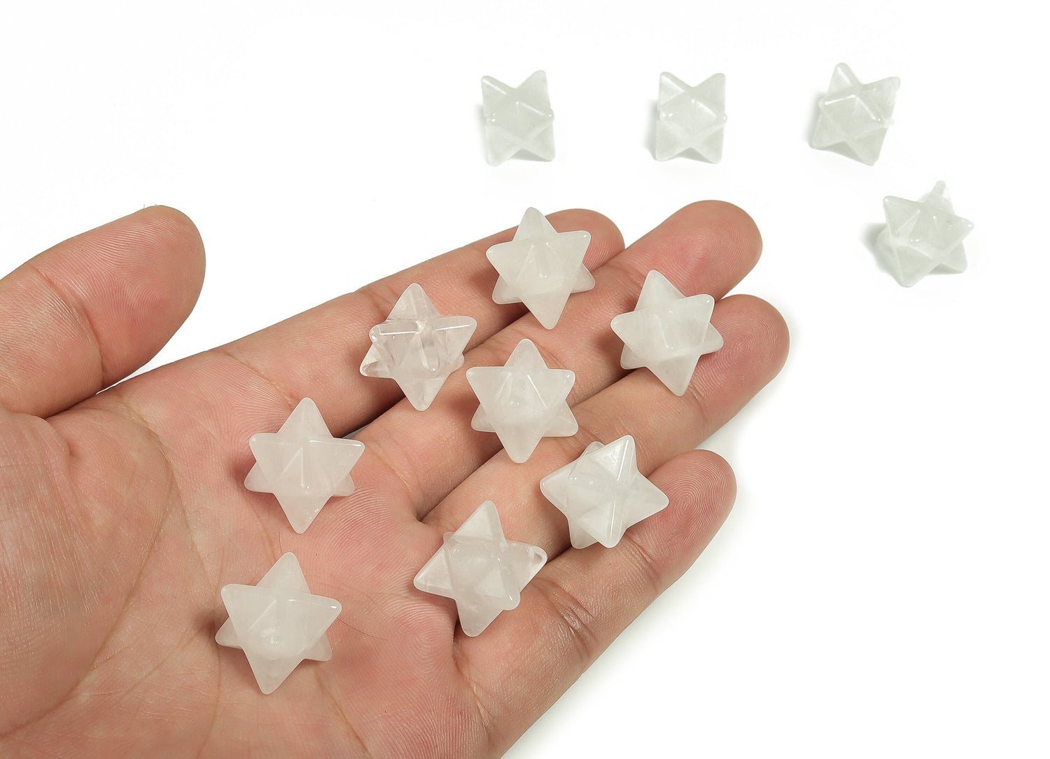 Clear Quartz Merkaba Star Crystal - Reiki Healing - 13mm - ME1008