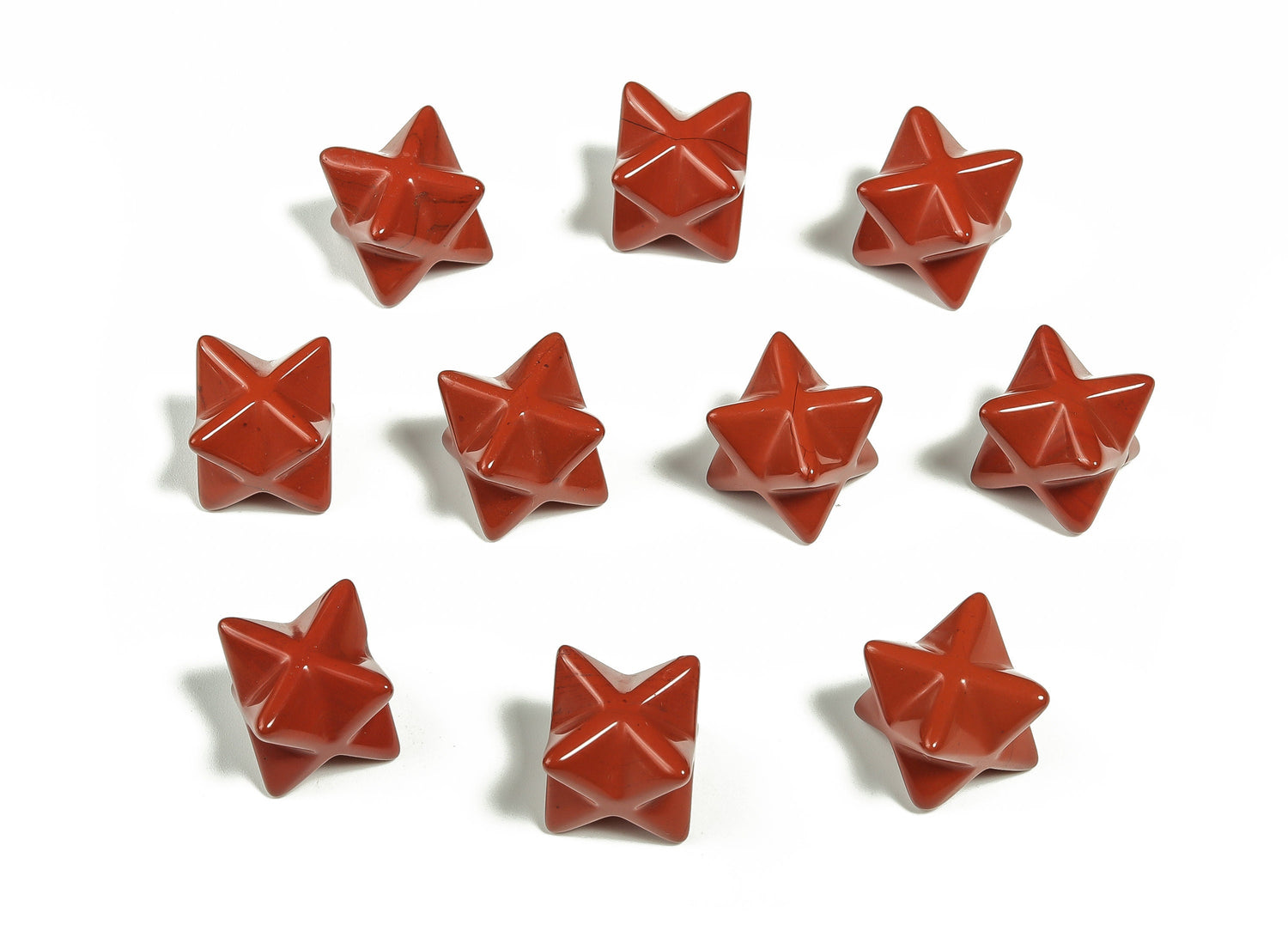 Red Jasper Merkaba Star Crystal - Reiki Healing - 13mm - ME1009