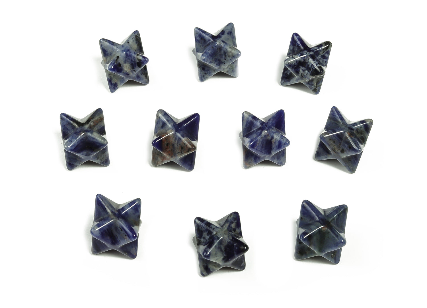 Sodalite Merkaba Star Crystal - Reiki Healing - 13mm - ME1011