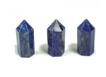 Lapis Lazuli obelisk tower crystal, 35mm, with deep blue stone and gold-colored pyrite inclusions, from GemstoneGO.