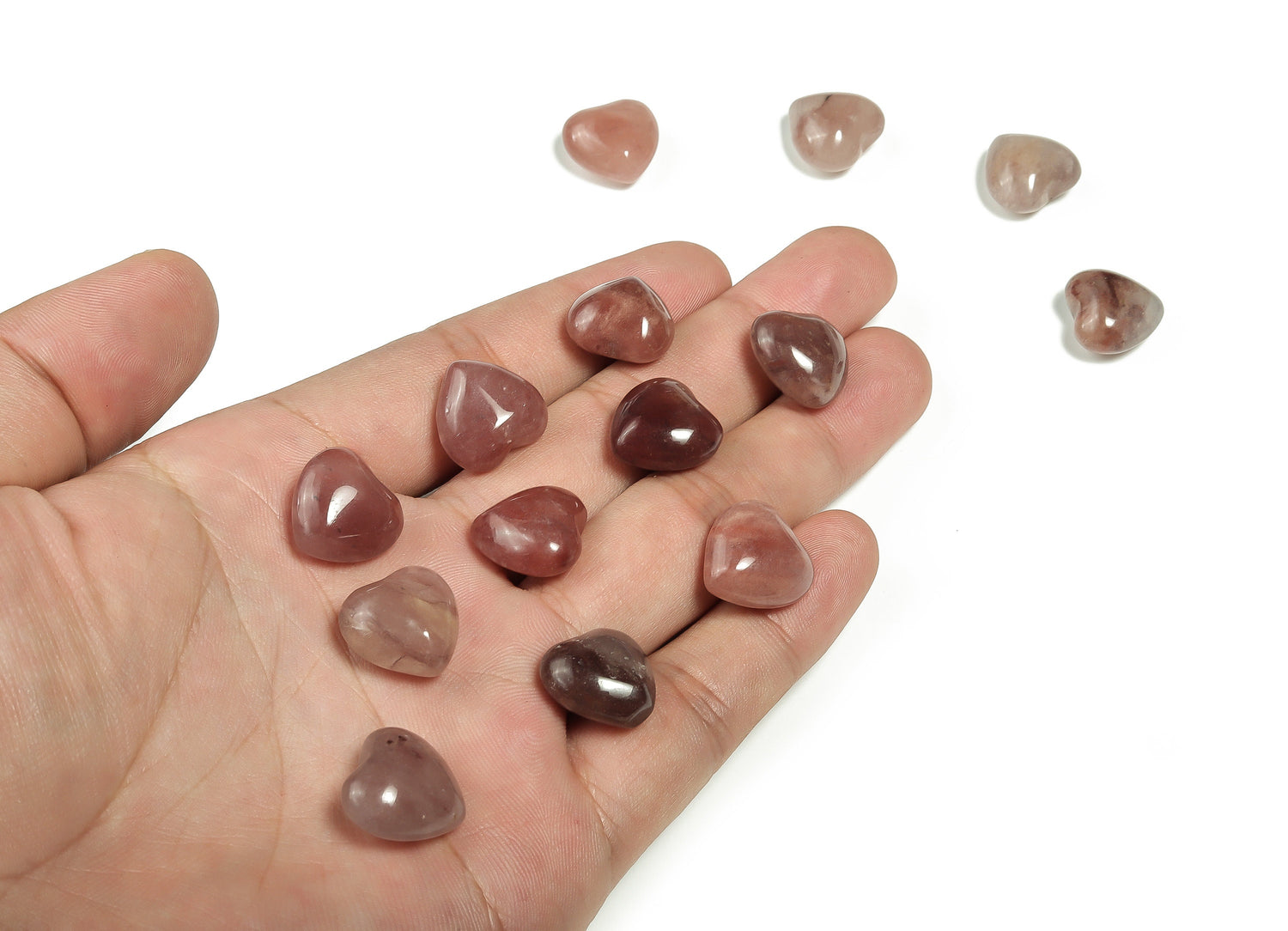 Purple Aventurine Heart Gemstone - Puffy Heart Shaped - 15x15x9mm - HE1011