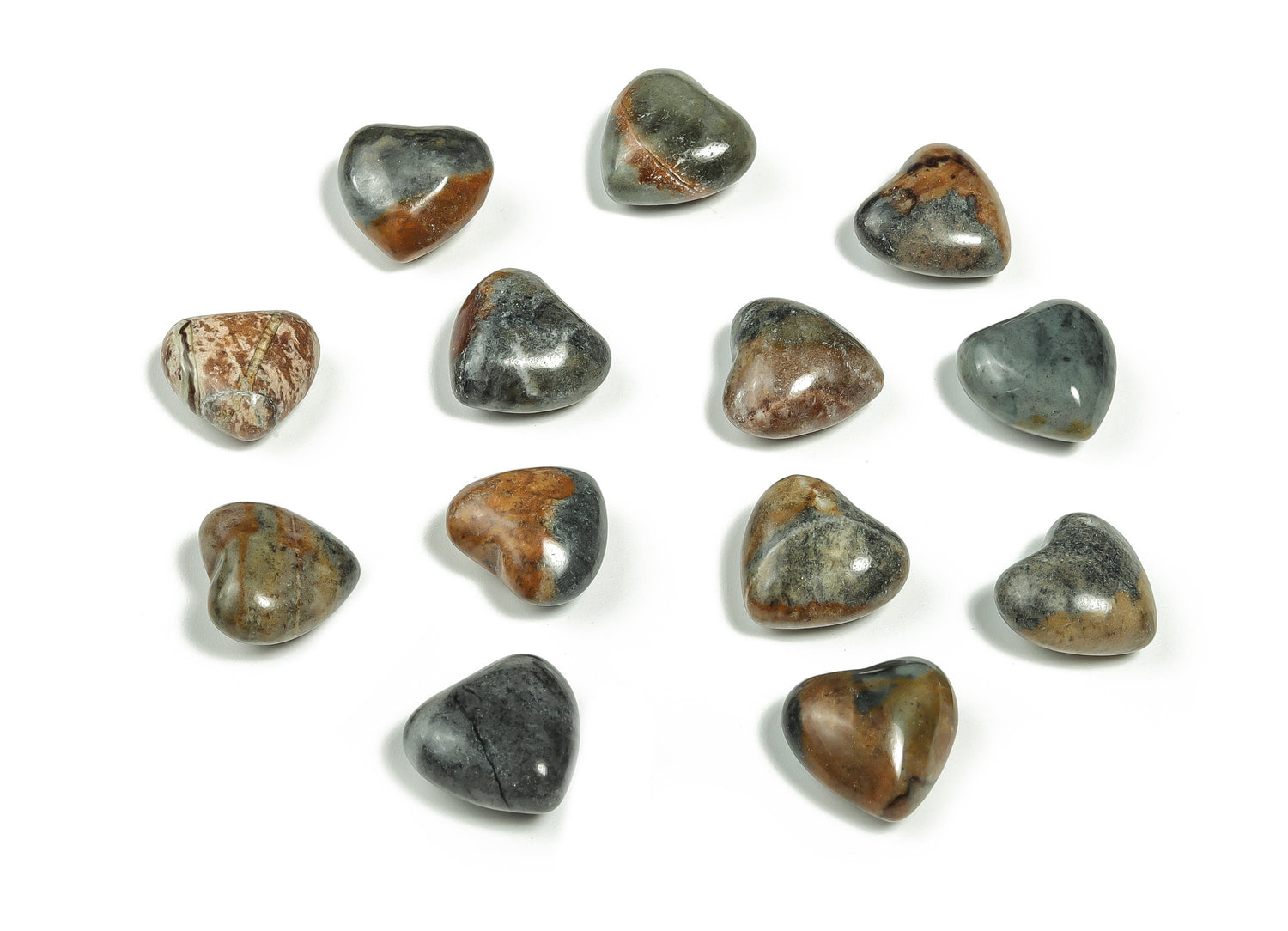 Gema de Pietersita con Forma de Corazón - Corazón Abombado - 15x15x9mm - HE1012