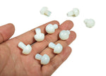 Opalite mushroom carved gemstone, 20mm, showcasing a smooth, polished finish with natural gemstone patterns and a mushroom shape.