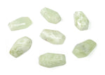 Jade coffin-shaped crystal cabochon, 30mm, from GemstoneGO, featuring detailed carving and smooth polished surface.