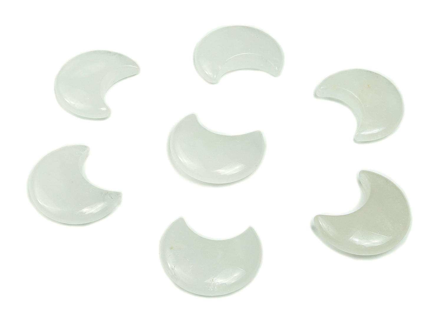 Clear Quartz Gemstone Moon - 30mm - MO1044