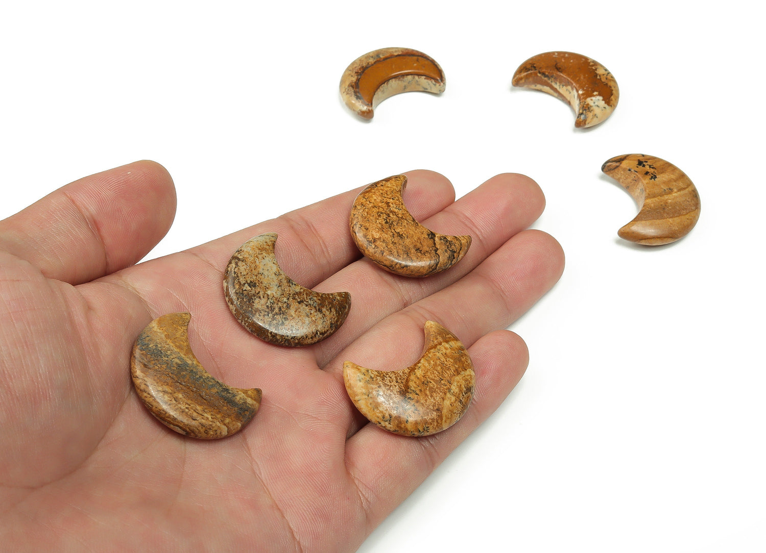 Picture Jasper Gemstone Moon - 30mm - MO1046