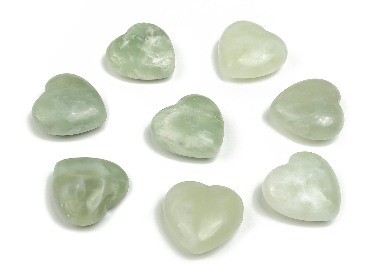 New Jade Heart Gemstone - 25mm - HE1120