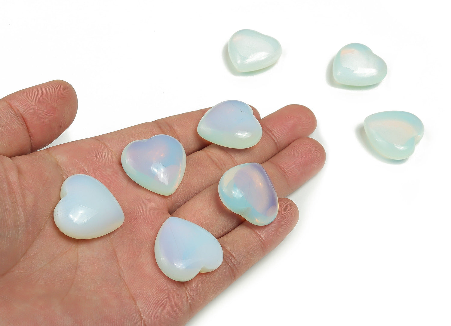 Opalite Heart Gemstone - 25mm - HE1122