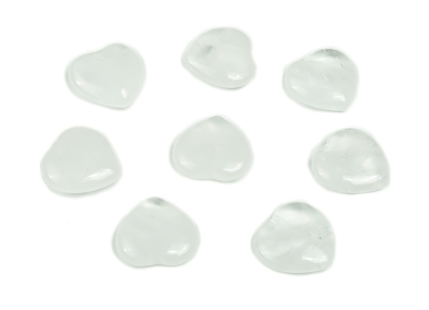 Clear Quartz Heart Gemstone - 20x20x6mm - HE1064